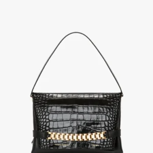 Chain Pouch With Strap In Black